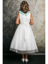 Petite Adele Little Girls Mint Chiffon Floral Brooch Flower Girl Dress 2-6 - SophiasStyle.com